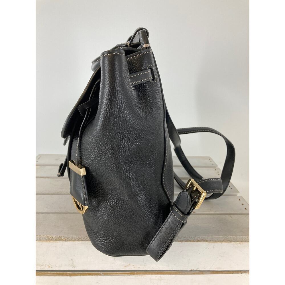 MICHAEL KORS, MEDIUM BLACK PEBBLED LEATHER BACKPACK - Picture 5 of 16